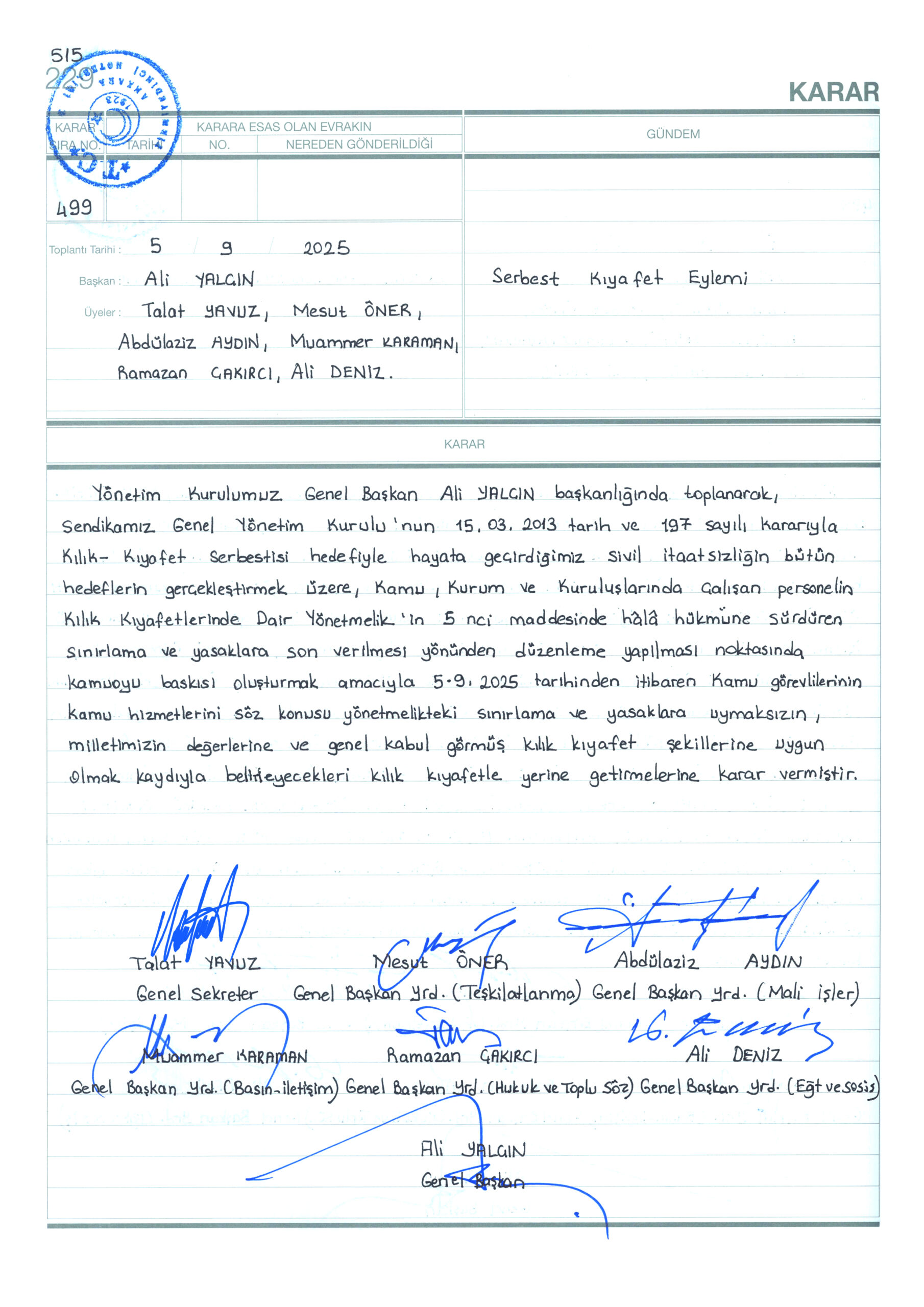 Eğitim Bir Sen'in eylem kararları