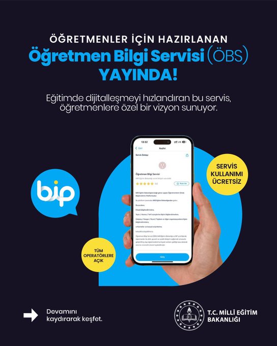 Öğretmen Bilgi Servisi (ÖBS) yayında Öğretmen Bilgi Servisi (ÖBS) yayında