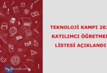 Teknoloji Kampı 2025 Katılımcı Öğretmen Listesi Açıklandı