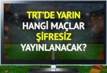 TRT’de 20 Kasım’da Şifresiz Yayınlanacak Maçlar